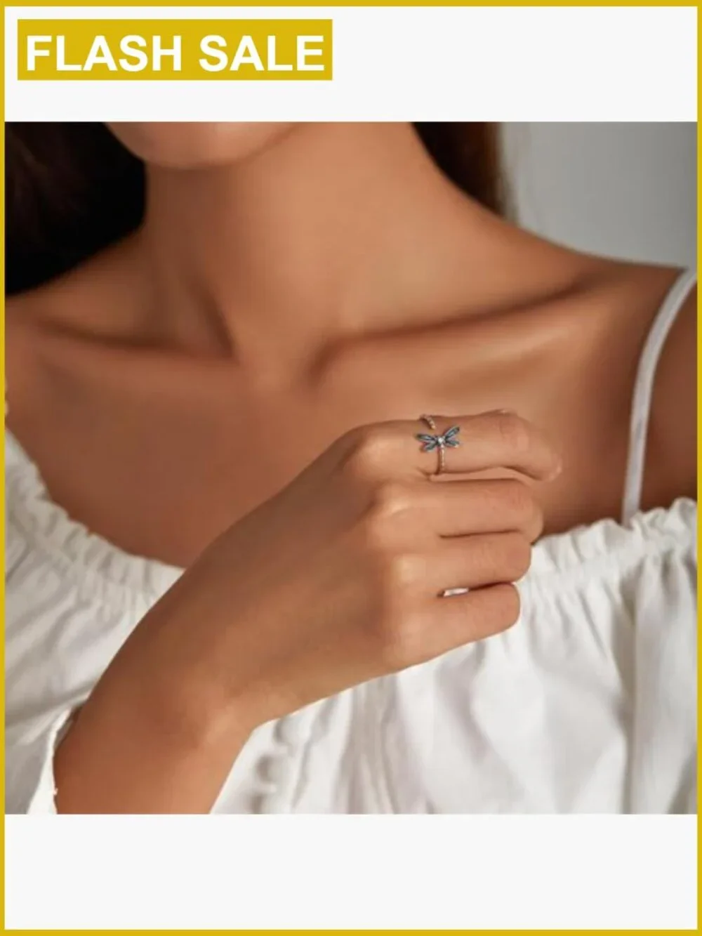 Adjustable 925 Sterling Silver Ring with Cubic Zirconia Gift for Women